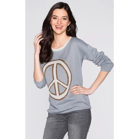 VENUS Sweaters - EUC Venus Peace Sign Sweater
